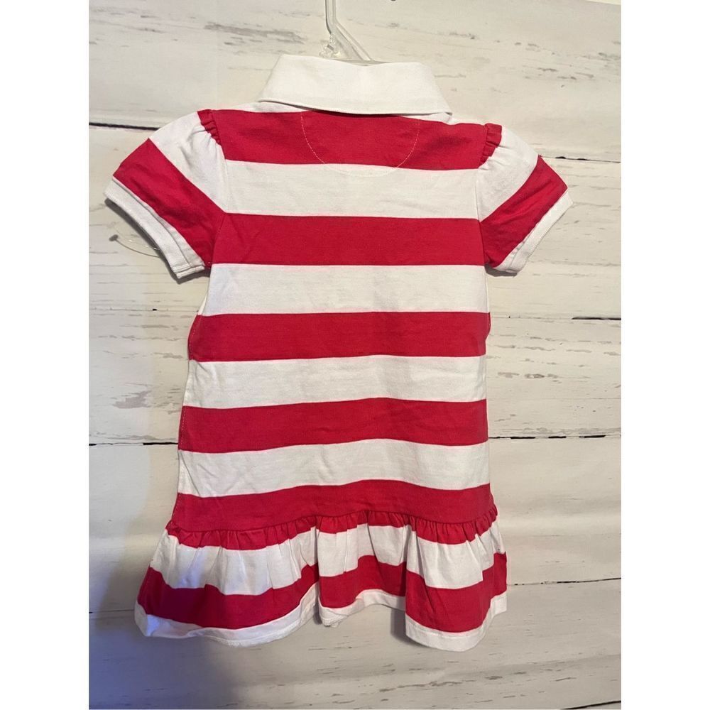 Ralph Lauren Pink and White striped polo dress 18 months - Picture 2 of 4